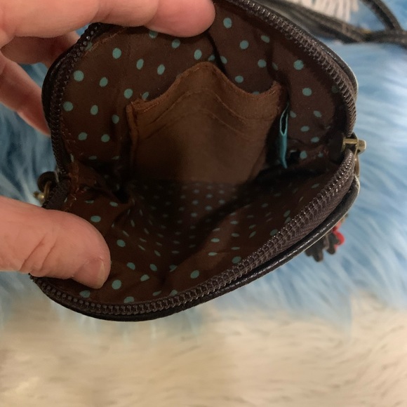 Chala Purple Butterfly Cellphone Crossbody Handbag - Convertible Strap - Picture 9 of 14